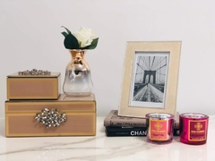 charm | caja espejada con hebilla 21x15x8cm - comprar online