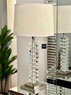 LÁMPARA CON 10 PLACAS DE CRISTAL