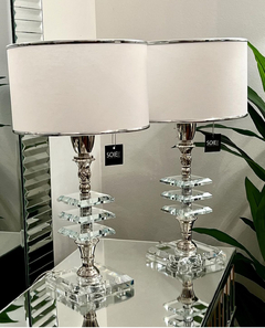 VELADOR STRAUSS BASE Y CUADRADOS DE CRISTAL | ALTURA 45CM - comprar online