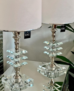 VELADOR STRAUSS BASE Y CUADRADOS DE CRISTAL | ALTURA 45CM en internet