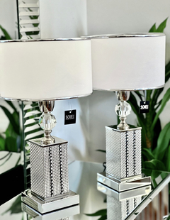 VELADOR FRIDA SILVER CON DETALLES DE STRASS Y CRISTAL - comprar online
