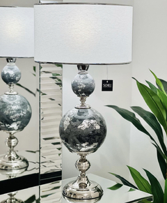LAMPARA SHERATON GRIS Y PLATA | ALTURA 76,5CM