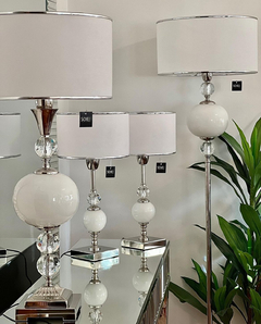VELADOR BALI BLANCO Y CRISTAL - comprar online