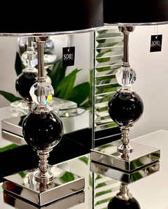 VELADOR BALI NEGRO Y CRISTAL