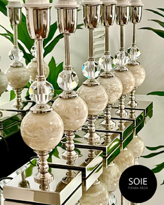 VELADOR BALI NATURAL Y CRISTAL - comprar online