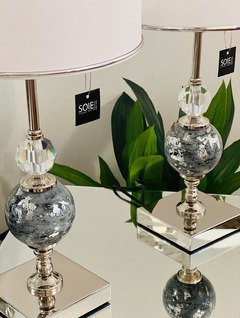 VELADOR BALI GRIS PLATA Y CRISTAL