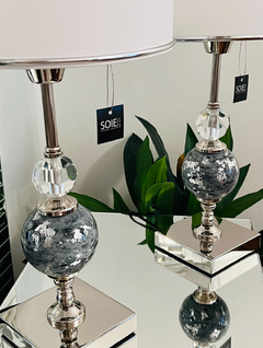 VELADOR BALI GRIS PLATA Y CRISTAL - tienda online