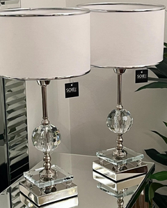 VELADOR STRAUSS BASE METAL Y CRISTAL | ALTURA 45CM