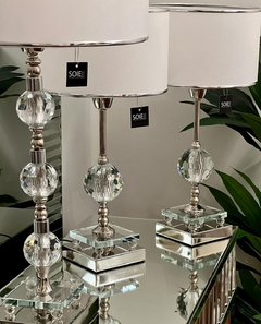 VELADOR STRAUSS BASE METAL Y CRISTAL | ALTURA 45CM - SOIE TIENDA DECO