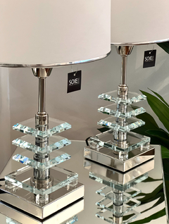 VELADOR STRAUSS STYLE BASE METAL Y CRISTAL | ALTURA 45CM - comprar online