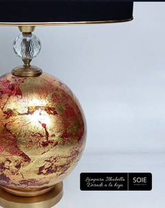 LÁMPARA ILHABELLA DORADO A LA HOJA | ALTURA 60CM - comprar online