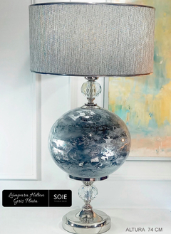 LÁMPARA HILTON GRIS PLATA | ALTURA 74CM