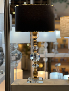 VELADOR STRAUSS GOLD CON BASE Y ESFERA DE CRISTAL