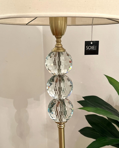 LÁMPARA DE PIE GOLD CON ESFERAS DE CRISTAL - comprar online