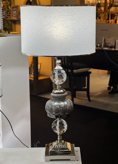LÁMPARA ADELE GRIS Y PLATA | ALTURA 75CM - comprar online