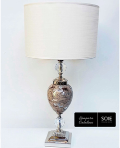 LÁMPARA CATALINA VISÓN Y PLATA | ALTURA 70CM