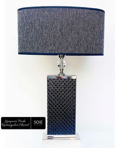 LÁMPARA FRIDA RECTANGULAR CHAROL NEGRO | ALTURA 64CM