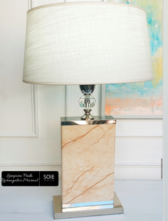 LÁMPARA FRIDA RECTANGULAR SÍMIL MÁRMOL BOTICCINO | ALTURA 64CM