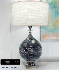LÁMPARA OFELIA GRIS Y PLATA | ALTURA 75CM