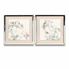 FLOREAL | SET X 2 CUADROS 40X40CM