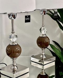 VELADOR BALI CHOCOLATE Y CRISTAL