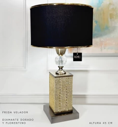 Imagen de VELADOR FRIDA MONTECARLO STRASS DORADO | ALTURA 45CM