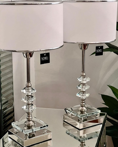 VELADOR STRAUSS ELEGANCE BASE METAL Y CRISTAL | ALTURA 45CM