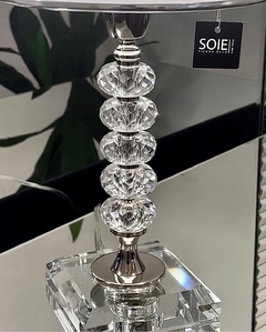VELADOR STRAUSS CON BASE DE CRISTAL Y 5 CRISTALES FACETADOS - comprar online