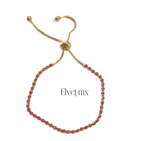 Pulsera con zirconia base dorada - comprar en línea