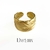 Anillo hojas dorado acero inoxidable - comprar en línea