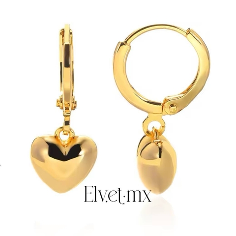 Hugguies de corazón acero inoxidable