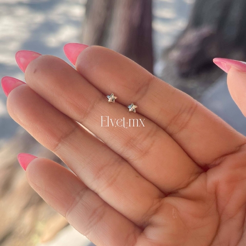 Aretes estrellas platas minis - comprar en línea