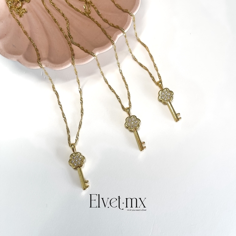 Collar llave corazón
