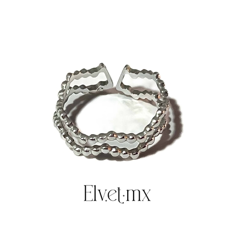 Anillo doble con textura