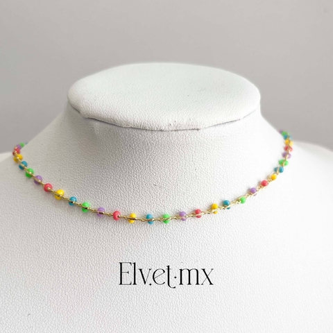 Choker bola esmalte pastel
