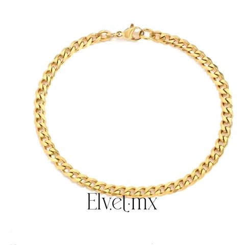 Pulsera de acero inoxidable dorado