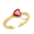 Imagen de Anillo corazón vertical colores