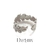 Anillo hojas acero inoxidable plata - comprar en línea