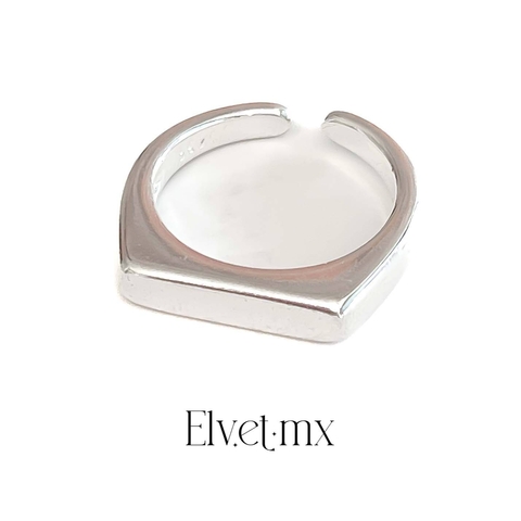 Anillo recto acero natural