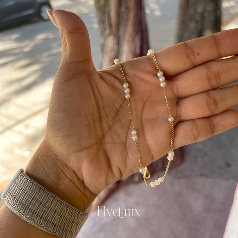 Choker perla triple - comprar en línea