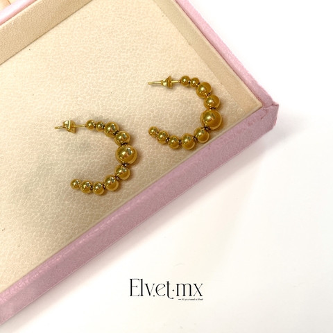 Arracada balines degradado dorado