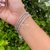 Pulsera con zirconia base plata en internet