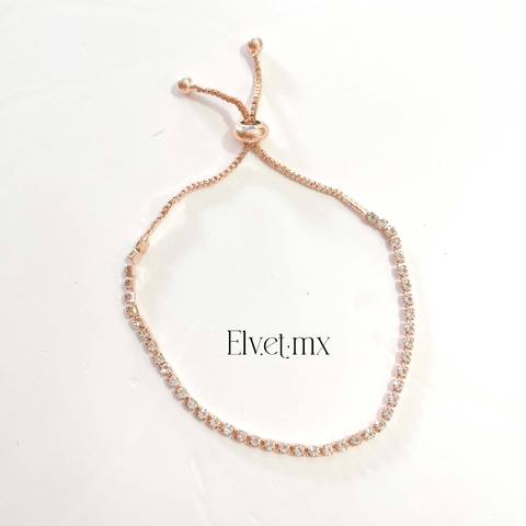 Pulsera con zirconia base dorada - comprar en línea