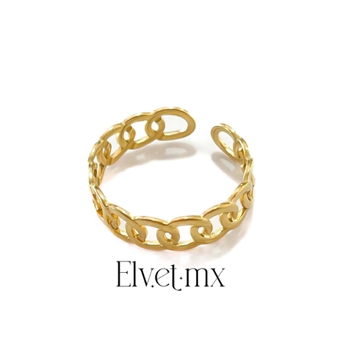 Anillo cadena dorado acero inoxidable - comprar en línea
