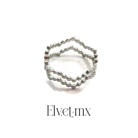 Anillo onda con acero inoxidable - comprar en línea