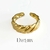 Anillo croasat dorado acero inoxidable - comprar en línea