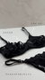 Set Negro satinado flores - comprar en línea