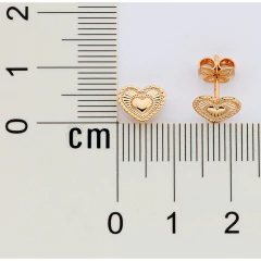 Brinco Rommanel Coração Delicado Banhado a ouro 18k 527546