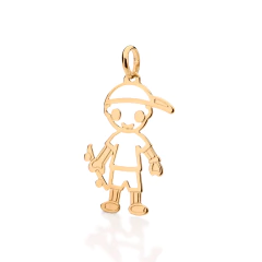 Pingente Menino Vazado Com Bone E Skate Na Mao.Med 3,1 Cm