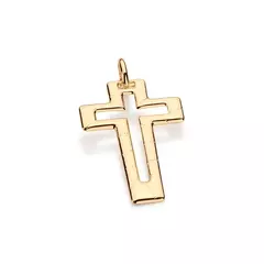 PINGENTE BANHADO A OURO 18K CRUZ